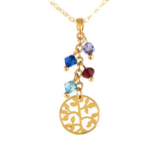 Cargar imagen en el visor de la galería, Collar Árbol de la Vida para Mamá Personalizado con las Piedras del Mes de sus Hijos