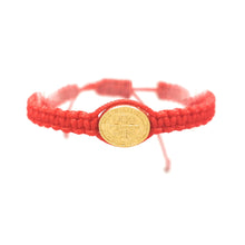 Cargar imagen en el visor de la galería, Pulsera Para Bebe Roja con San Benito