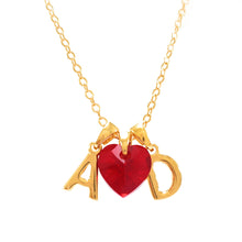 Cargar imagen en el visor de la galería, Collar de Inicial con opción añadir un Corazón de Swarovski
