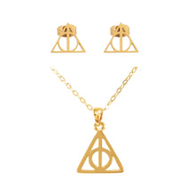 Cargar imagen en el visor de la galería, Set Reliquias de la muerte - Harry Potter - Collar y Aretes