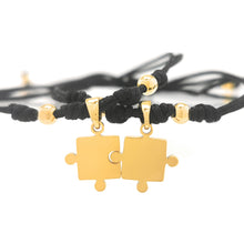 Cargar imagen en el visor de la galería, Set de 2 Pulseras de Rompecabezas Dorado
