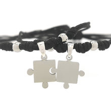 Cargar imagen en el visor de la galería, Set de 2 Pulseras Rompecabezas Plateado
