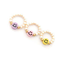 Cargar imagen en el visor de la galería, Anillo Happy Face Perla
