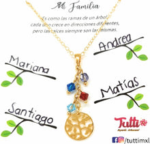 Cargar imagen en el visor de la galería, Collar Árbol de la Vida para Mamá Personalizado con las Piedras del Mes de sus Hijos
