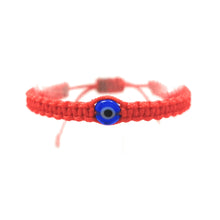 Cargar imagen en el visor de la galería, Pulsera Para Bebe Roja con Ojo Turco Azul

