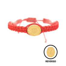 Cargar imagen en el visor de la galería, Pulsera Para Bebe Roja con San Benito
