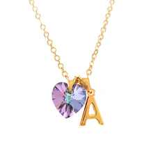 Cargar imagen en el visor de la galería, Collar de Inicial con opción añadir un Corazón de Swarovski
