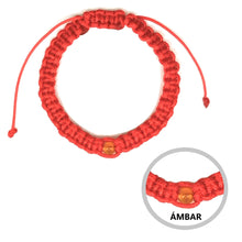 Cargar imagen en el visor de la galería, Pulsera Para Bebe Roja con Ambar
