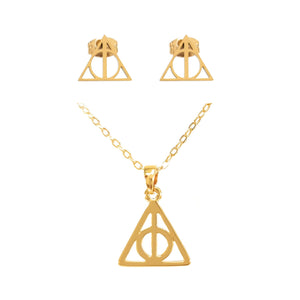 Set Reliquias de la muerte - Harry Potter - Collar y Aretes